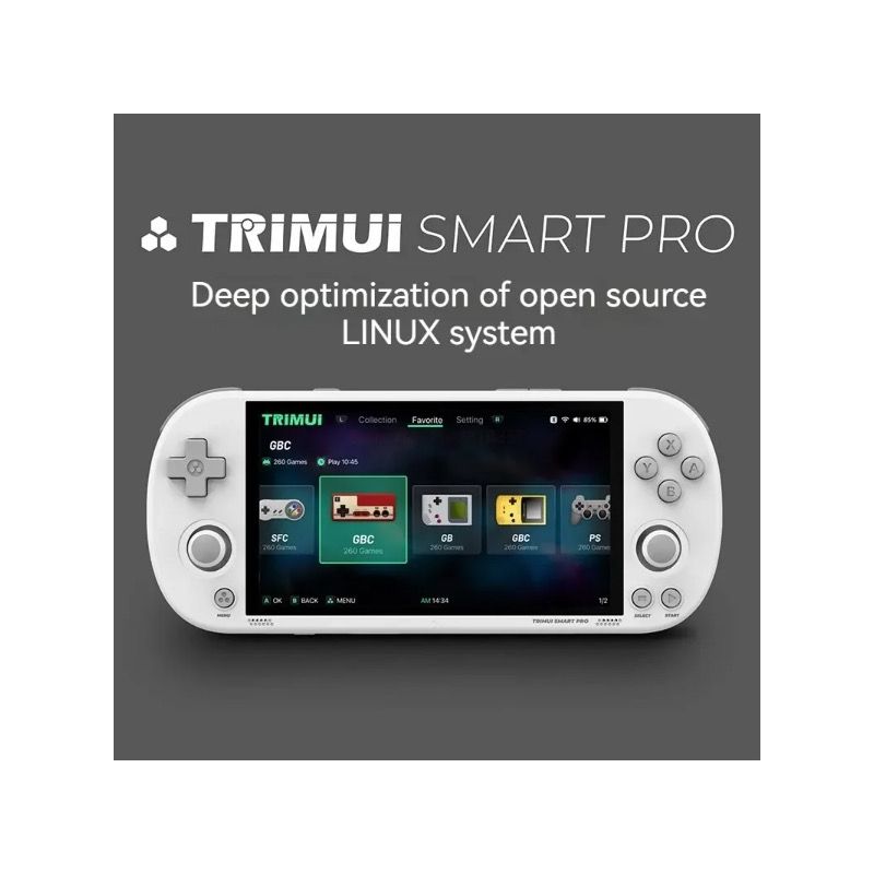 Consola de juegos portátil Trimui Smart Pro Vintage, consola de juegos portátil inalámbrica, recreativos Retro, consola de juegos con pantalla HD IPS de 4,96 pulgadas