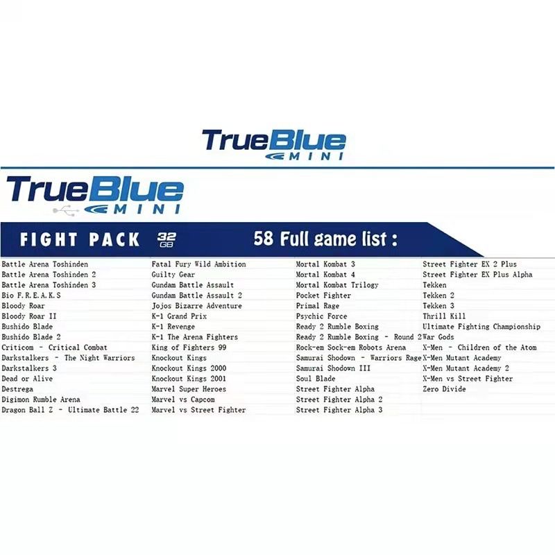 True Blue Mini Crackhead Pack 32G/64G Fight Pack PS ONE MINI