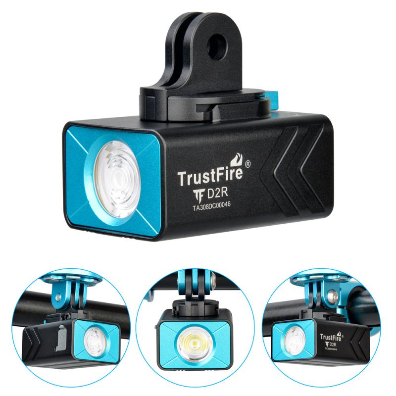 Luz de bicicleta TrustFire D2R delantera 450LM lámpara de ciclismo tipo C luz de bicicleta recargable