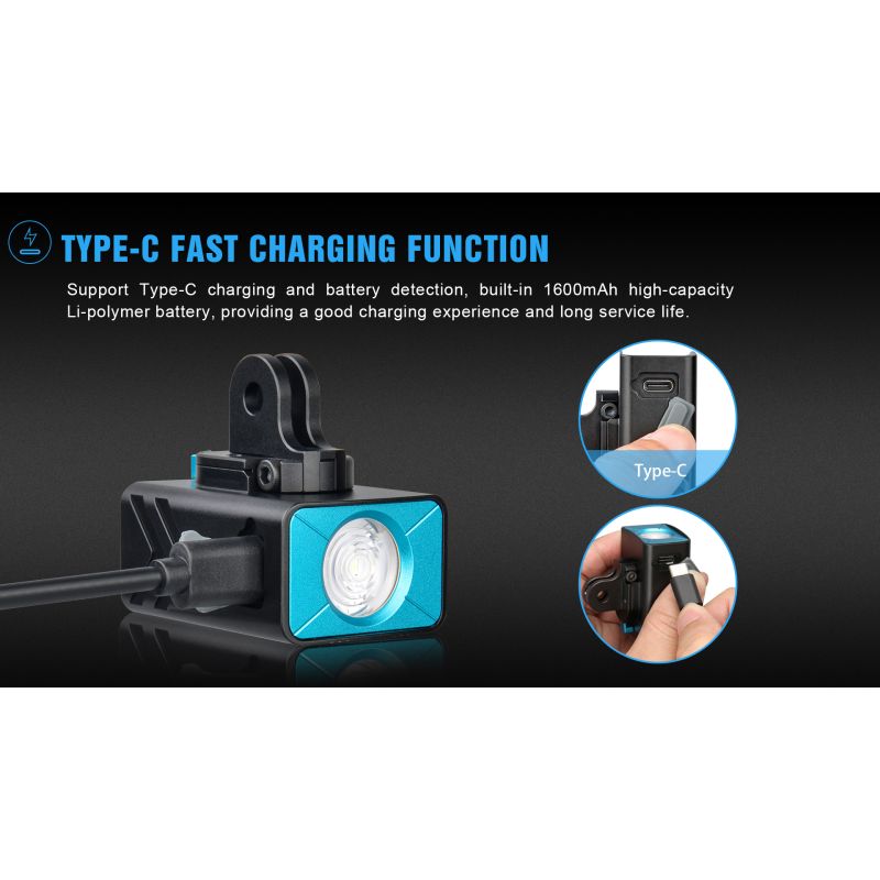 Luz de bicicleta TrustFire D2R delantera 450LM lámpara de ciclismo tipo C luz de bicicleta recargable