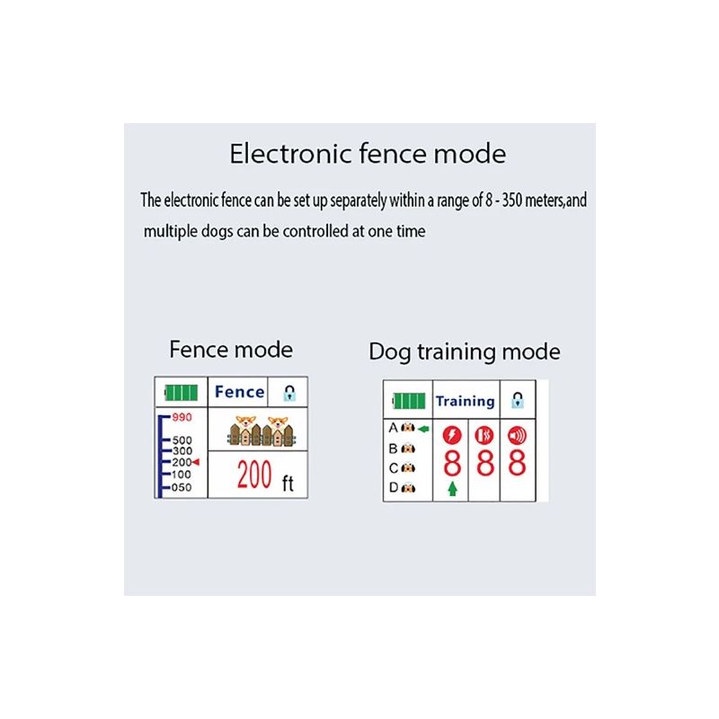 Cerca electrónica inalámbrica para mascotas, dispositivo de entrenamiento para perros inteligentes, Colla de descarga eléctrica antipérdida y antiladridos