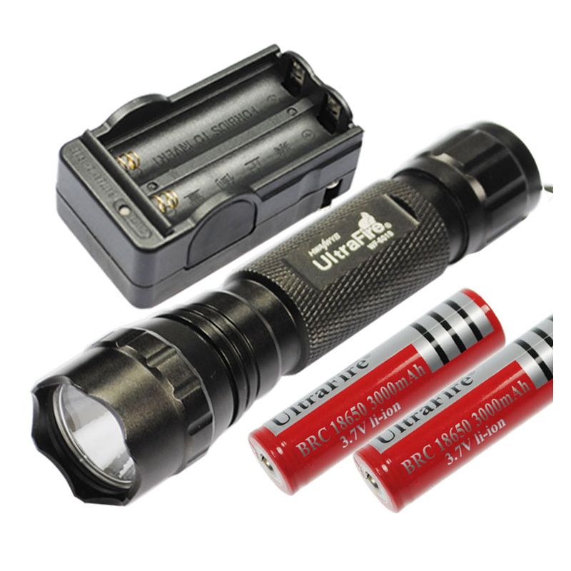 Multi Color Seleccione UltraFire 501B U2 1300 LUMENS 5 MODOS LED Linterna LED  2 * 18650 Batería  Cargador