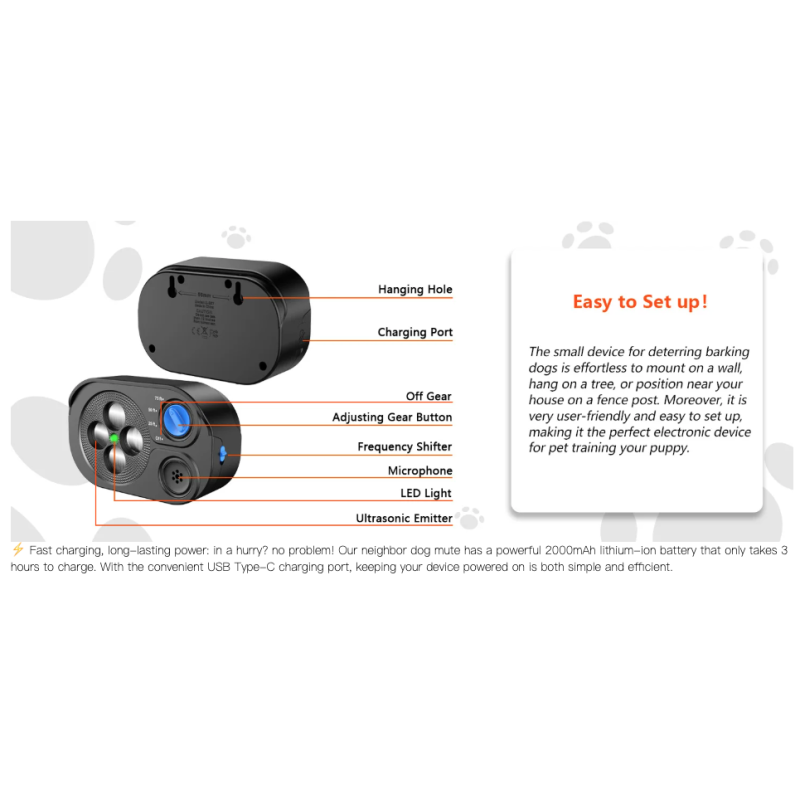 Ultrasonic Barking Stop Device, Dog Driving Device, Noise Prevention Training Device, Automatic Dog Barking Stop Device Ultrasonic Anti Barking Device