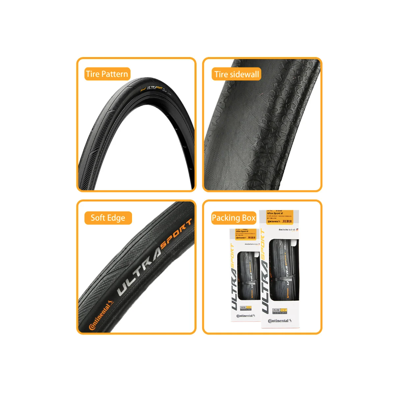 Neumático de bicicleta Continental ULTRA SPORT Ⅲ GRAND SPORT RACE 700x23C/25C/28C para vehículo de bicicleta de carretera neumático de bicicleta plegable antipinchazos