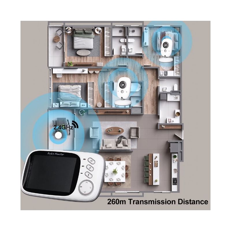 VB603 Video Baby Monitor 2.4G Madre Niños Audio bidireccional Cámaras de vigilancia de visión nocturna