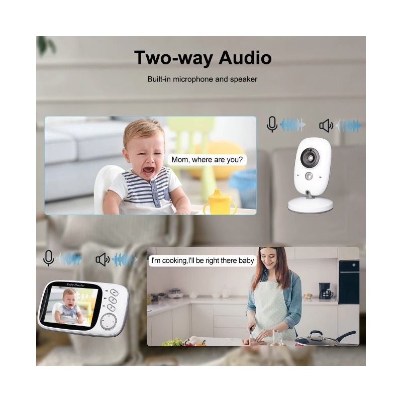 VB603 Video Baby Monitor 2.4G Madre Niños Audio bidireccional Cámaras de vigilancia de visión nocturna