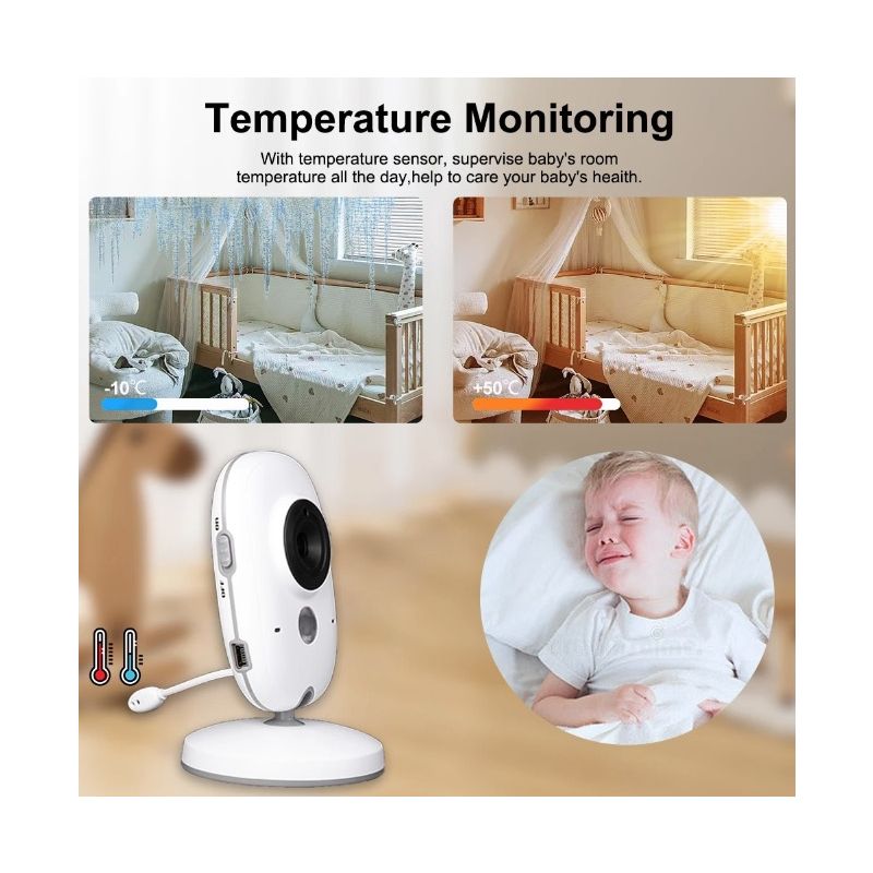 VB603 Video Baby Monitor 2.4G Madre Niños Audio bidireccional Cámaras de vigilancia de visión nocturna