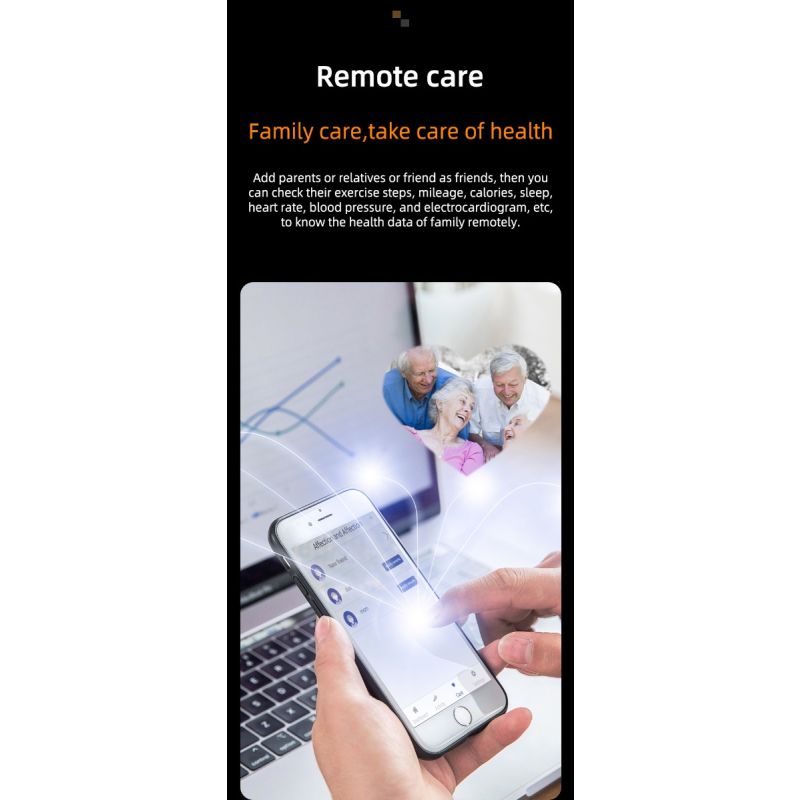 Reloj inteligente W11 de 1,32 pulgadas, frecuencia cardíaca HD, azúcar en sangre no invasivo, ECG  PPG, temperatura corporal, frecuencia cardíaca, pulsera inteligente