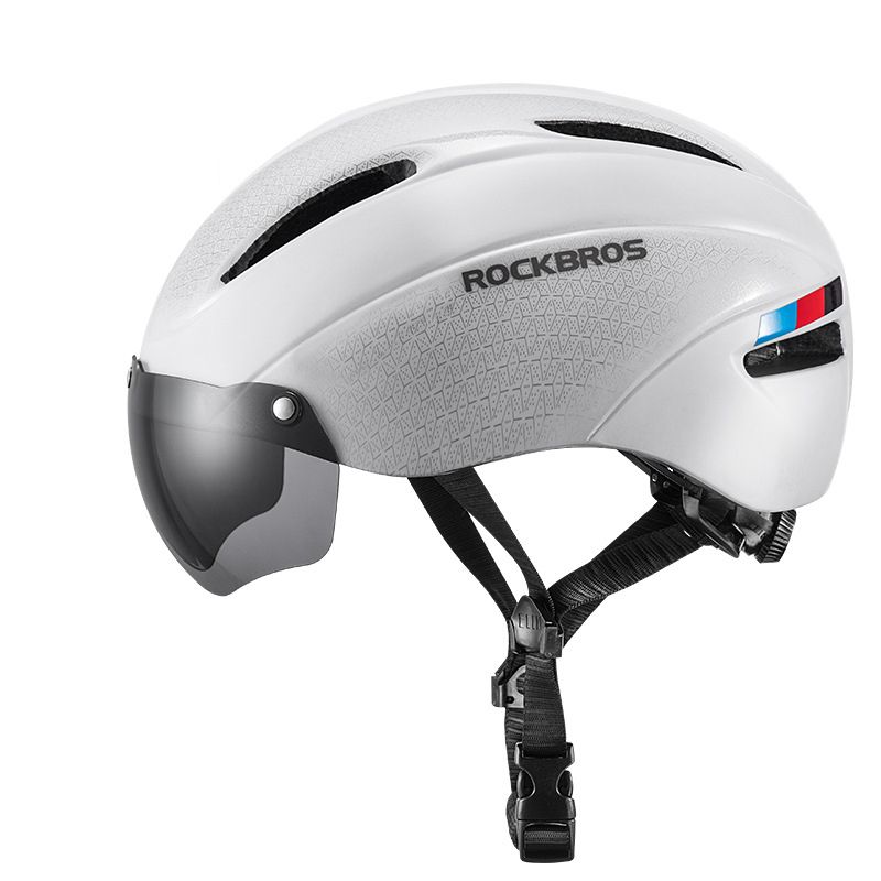 ROCKBROS-casco de bicicleta con luz LED recargable, casco de bicicleta de montaña y de carretera, sombrero deportivo seguro