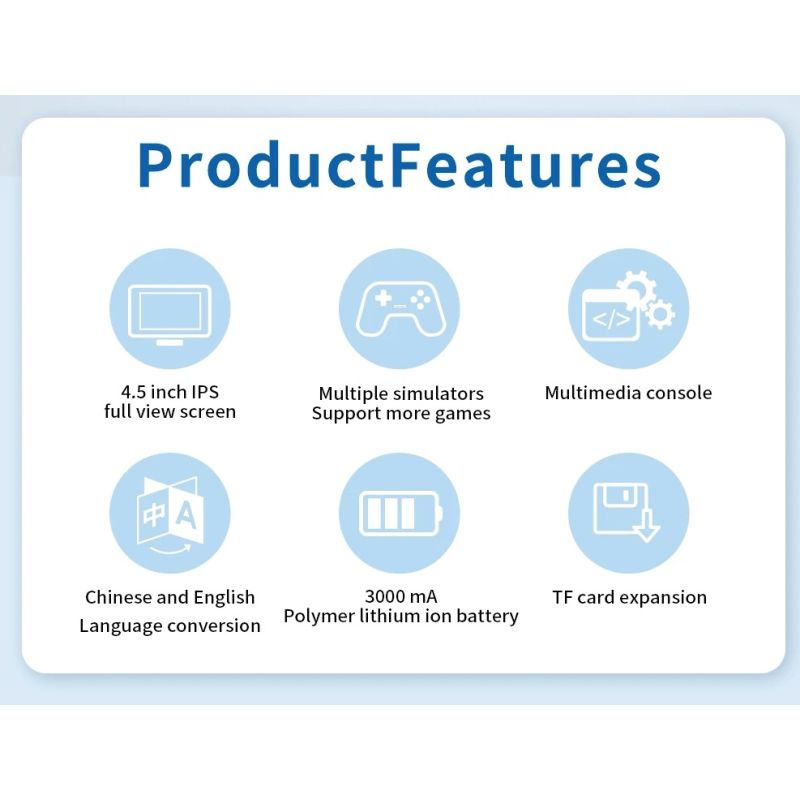 POWKIDDY X39pro pantalla IPS de 4,3 pulgadas consola de videojuegos portátil X39 juego Retro PS1 compatible con controladores con cable