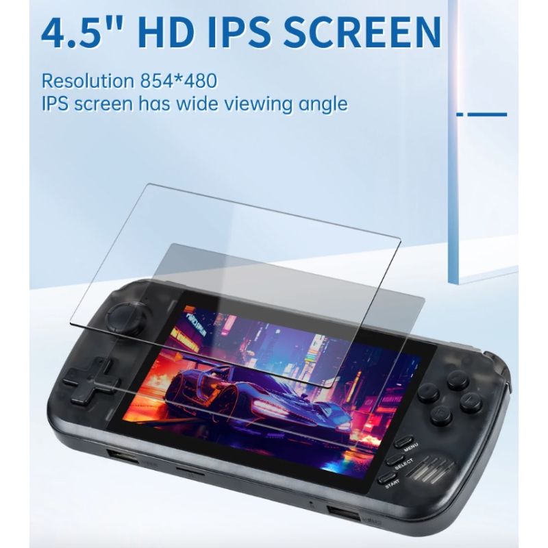 POWKIDDY X39pro pantalla IPS de 4,3 pulgadas consola de videojuegos portátil X39 juego Retro PS1 compatible con controladores con cable