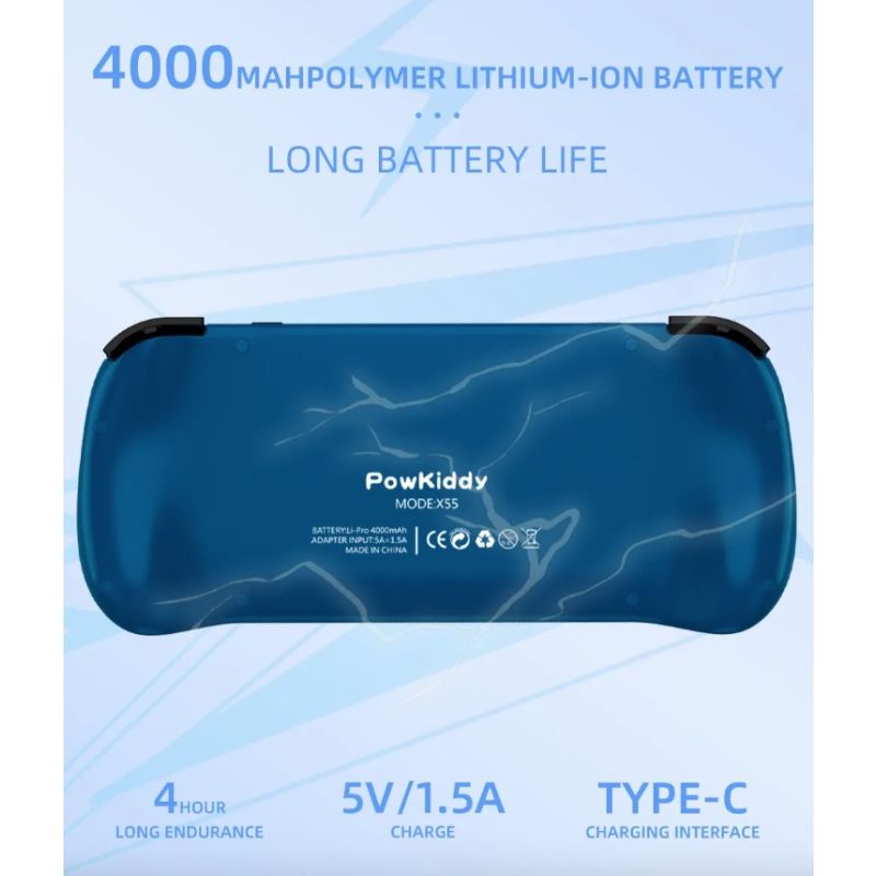 POWKIDDY X55 5,5 PULGADAS 1280*720 Pantalla IPS RK3566 Consola de juegos portátil Linux Consola retro de código abierto