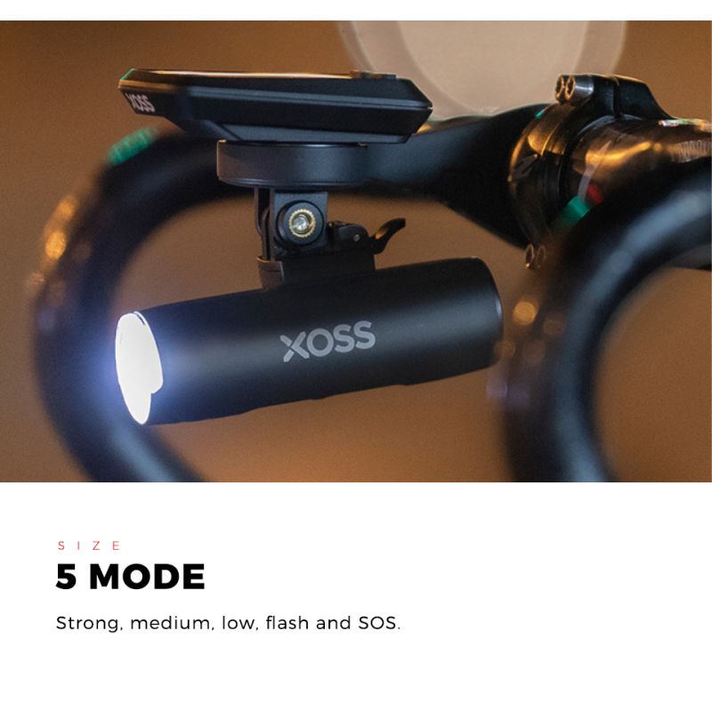XOSS XL-400 bicicleta luz faro impermeable USB recargable carretera MTB lámpara delantera bicicleta Flash luz