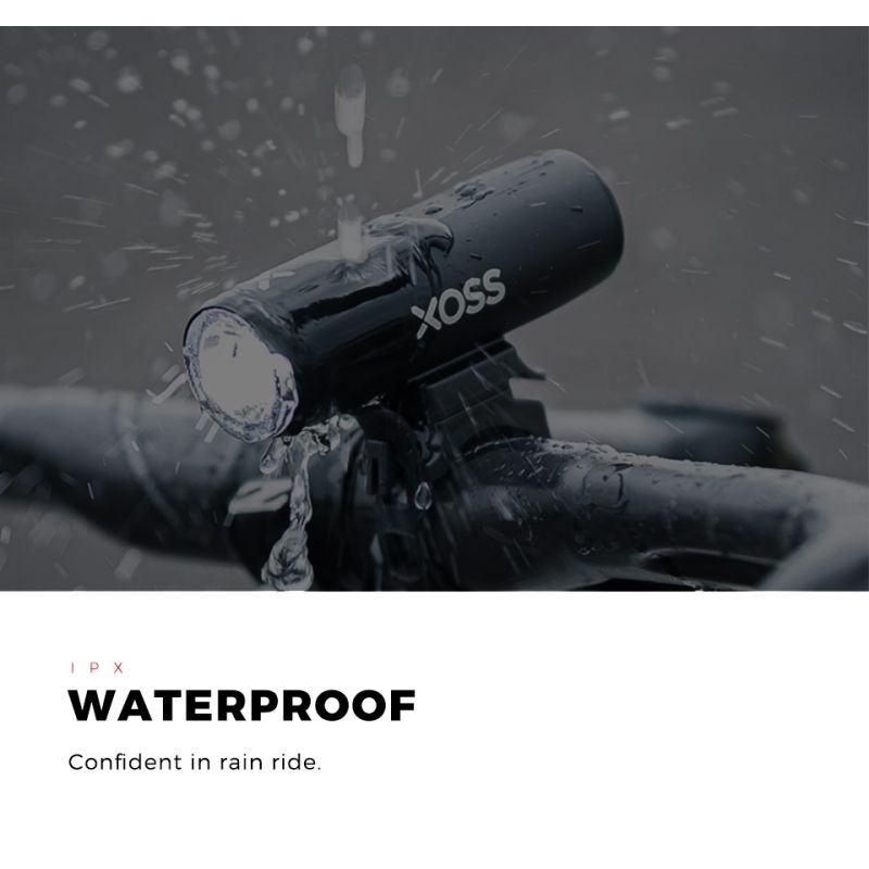 XOSS XL-400 bicicleta luz faro impermeable USB recargable carretera MTB lámpara delantera bicicleta Flash luz