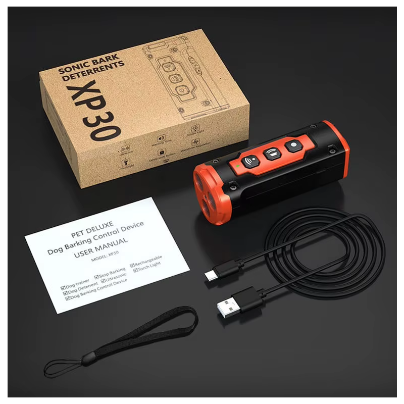 Dispositivo de entrenamiento ultrasónico repelente de perros para mascotas, dispositivo recargable antiladridos para disuadir a los perros