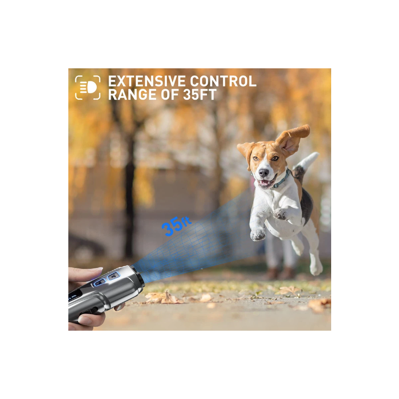 Repelente ultrasónico de perros, dispositivo disuasorio, antiladridos, Control de parada, entrenamiento de ladridos, repelente de perros de alta potencia con linterna LED