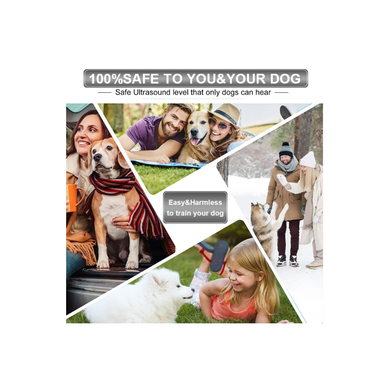 Repelente ultrasónico de perros, dispositivo disuasorio, antiladridos, Control de parada, entrenamiento de ladridos, repelente de perros de alta potencia con linterna LED
