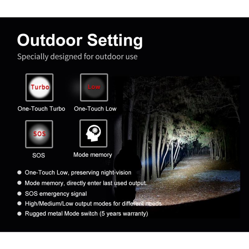 Linterna Klarus XT21X Pro XHP70.2 LED 4400 Lumens 21700