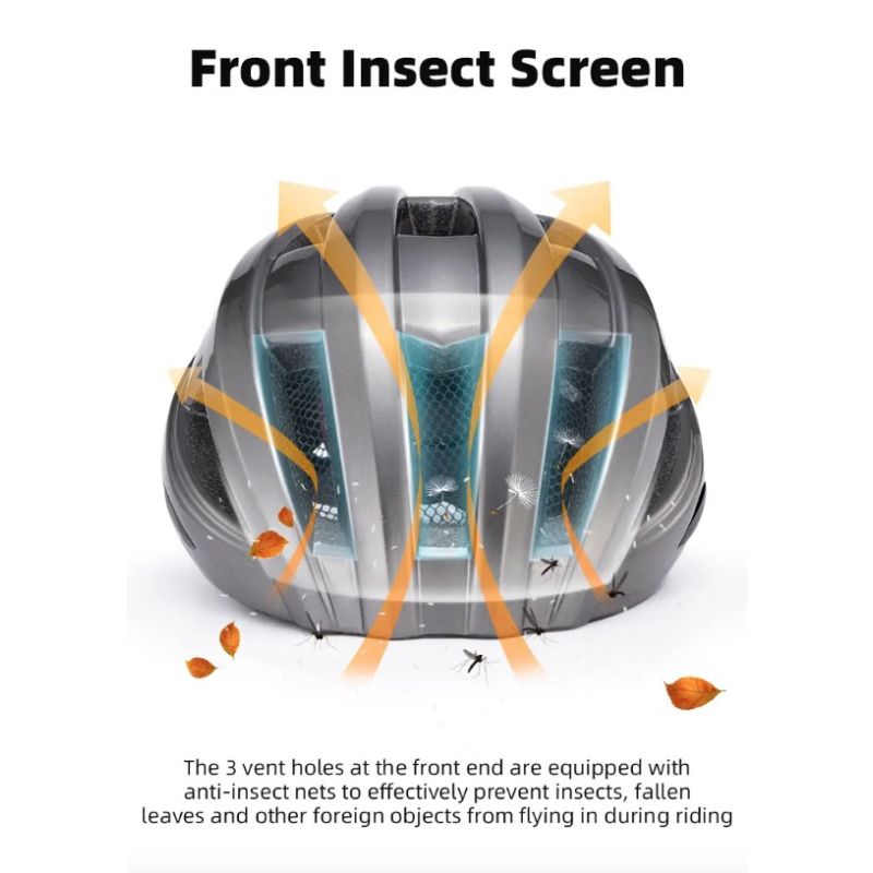 ROCKBROS-casco de bicicleta con luz trasera LED, casco de ciclismo moldeado integralmente recargable, Casco de Bicicleta de carretera MTB, casco deportivo seguro