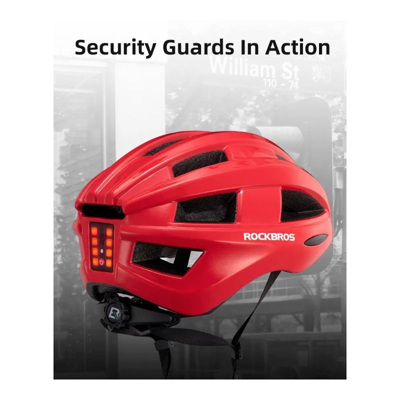 ROCKBROS-casco de bicicleta con luz trasera LED, casco de ciclismo moldeado integralmente recargable, Casco de Bicicleta de carretera MTB, casco deportivo seguro