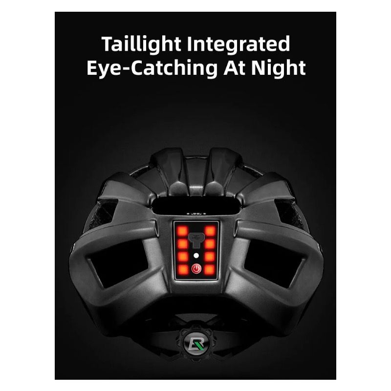 ROCKBROS-casco de bicicleta con luz trasera LED, casco de ciclismo moldeado integralmente recargable, Casco de Bicicleta de carretera MTB, casco deportivo seguro