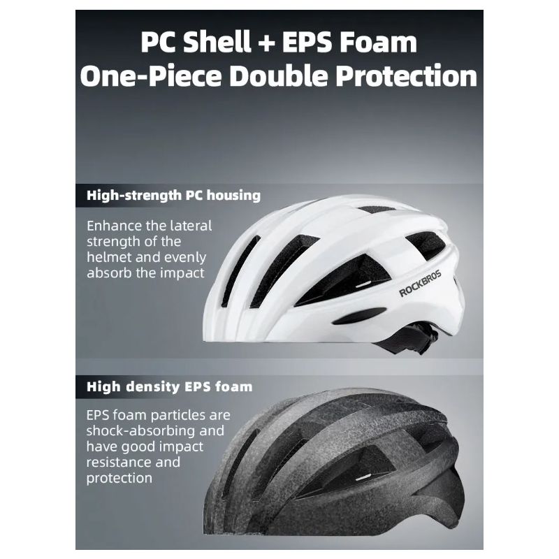 ROCKBROS-casco de bicicleta con luz trasera LED, casco de ciclismo moldeado integralmente recargable, Casco de Bicicleta de carretera MTB, casco deportivo seguro