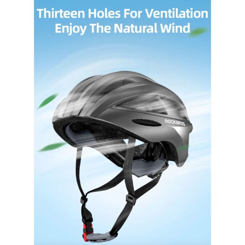 ROCKBROS-casco de bicicleta con luz trasera LED, casco de ciclismo moldeado integralmente recargable, Casco de Bicicleta de carretera MTB, casco deportivo seguro