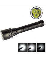 Impermeable 100m Diving 6000lm Linterna subacuática 3 x XML T6 LED Brillo de la luz Durable