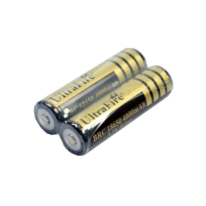 Ultrafire Protected Brc 4000mah 37v 18650 Li Ion Rechargeable Battery1 Pair 3843