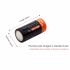 16340 650mAh 3.7v Micro USB recargable recargable batería de ion