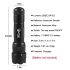 UltraFire WF-502B.2 XP-E2 LED Linterna de luz roja zoomable