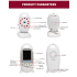 VB601 2.4G Video inalámbrico Monitor de bebé de 2,0 pulgadas Cámara de seguridad de color 2 vías Talk Nightvision IR LED Monitoreo de temperatura con 8 canciones de lullaby