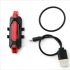 Portátil USB recargable bicicleta trasera seguridad trasera luz luz trasera