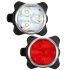 Luz de bicicleta recargable USB HJ-030 3 LED 4 Modos Impermeable Blanco / Rojo Bike Front Light