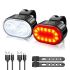 Luz de bicicleta recargable USB Luz delantera de bicicleta blanca impermeable / Luz trasera de bicicleta roja
