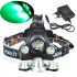 Boruit RJ-3000 LED FIGURARIO T6 Luz blanca y 2 x XPE R5 Luz verde LED Faro