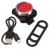 Luz de bicicleta recargable USB HJ-030 3 LED 4 Modos Impermeable Blanco / Rojo Bike Front Light