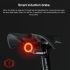 MEROCA MX2 Sensor inteligente Luz trasera de freno Luz de bicicleta de montaña Luz de carga USB Bicicleta de carretera Luz trasera de conducción nocturna