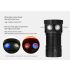 UV 395-400NM Linterna de buceo 15x2 Luz blanca / 4x Luz roja / 4x UV LED LED Linterna de antorcha