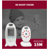 VB601 2.4G Video inalámbrico Monitor de bebé de 2,0 pulgadas Cámara de seguridad de color 2 vías Talk Nightvision IR LED Monitoreo de temperatura con 8 canciones de lullaby
