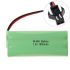 Batería recargable con enchufe SM Ni-MH de 7,2 V AA y 1800 mAh