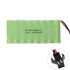 Batería recargable con enchufe SM Ni-MH de 9,6 V AA y 1800 mAh