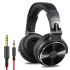 Oneodio Pro-10 Wired Professional Studio Pro DJ Auriculares con micrófono sobre la oreja HiFi Monitor Música Auriculares Auriculares para teléfono PC-Negro