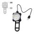 Luz de bicicleta recargable USB HJ-030 3 LED 4 Modos Impermeable Blanco / Rojo Bike Front Light