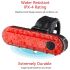 Luz trasera para bicicleta, recargable por USB, luces traseras ultrabrillantes rojas que se adaptan a cualquier bicicleta/casco