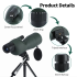 Telescopio terrestre con Zoom 25-75x60, lente ED, Monocular potente, telescopio de prisma Bak4 para acampar al aire libre, observación de aves