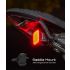 Luz trasera inteligente Enfitnix Cubelite III, luz de advertencia de freno de bicicleta, luz trasera ultrabrillante, luz LED de advertencia nocturna con carga USB