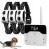Sistema inalámbrico de cerca electrónica para perros y Collar de entrenamiento remoto, pitido, vibración de choque y contención de mascotas para cachorros de todos los tamaños