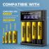 Cargador inteligente de batería LCD USB para batería de litio recargable 18650 de 3,7 V para batería AA/AAA NI-MH de 1,2 V