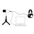 Micrófono dinámico profesional MV7 para Podcast, teléfono inteligente, ordenador, micrófono con cable en vivo para grabación de Podcasting, transmisión en vivo